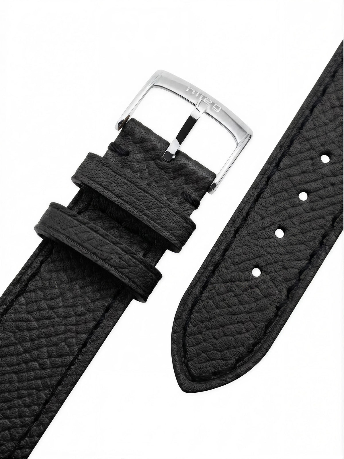 Cinturino in pelle nero